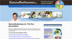 Desktop Screenshot of gesundheitsnews.ch